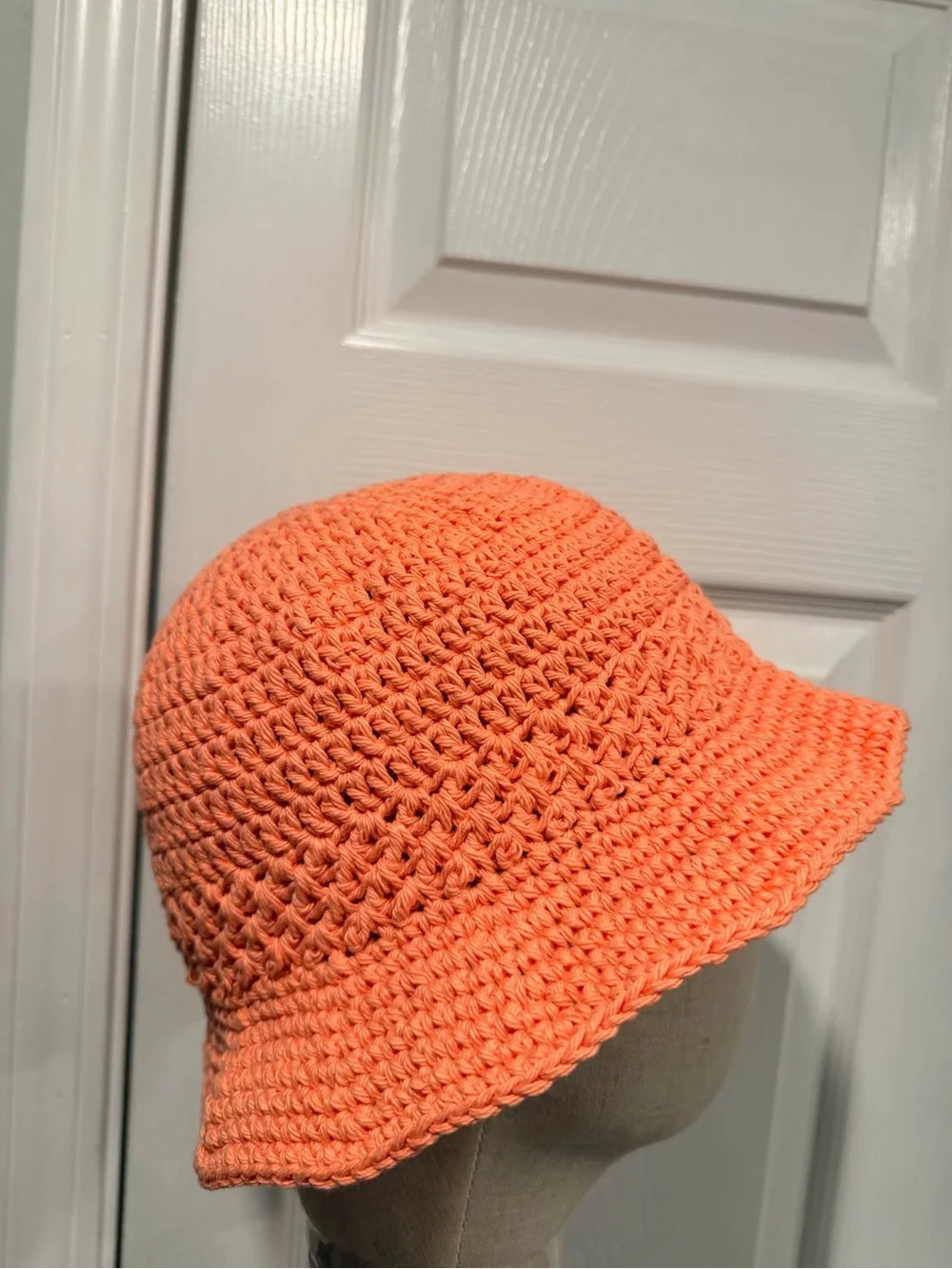 Handmade Crochet Bucket Hat 100% Cotton Lightweight Packable Festival Boho Beach